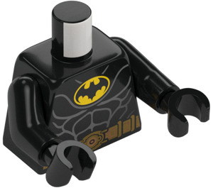 LEGO Batman met Zwart Pak en Gold Riem met Neutral / Angry Gezicht Minifiguur Torso (973 / 76382)