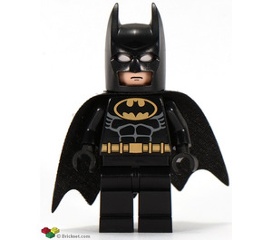 LEGO Batman con Negro Traje y Gold Correa con Serious Expression Minifigura