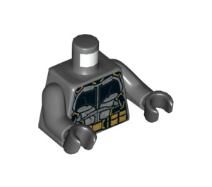 LEGO Batman with Dark Stone Gray Suit and Gold Belt with Printed Legs Minifig Torso (973 / 76382)