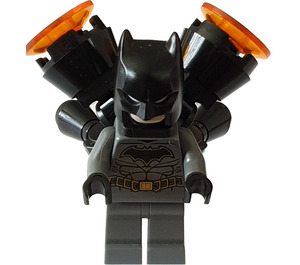 LEGO Batman with Dark Stone Gray Suit and Gold Outline Belt with Rocket Pack Minifigure