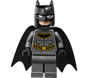 LEGO Batman mit Dark Stone Grau Anzug und Gold Outline Gürtel mit Spongy Umhang Minifigur