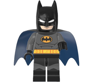 LEGO Batman with Dark Stone Gray Suit and Yellow Belt with Dark Blue and Black Cape Minifigure