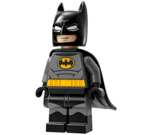 LEGO Batman mit Dark Stone Grau Anzug und Gelb Gürtel mit Rigid Umhang Minifigur