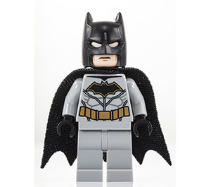 LEGO Batman mit Grau Anzug und Gold Gürtel mit Stirnrunzeln / Snarl Minifigur