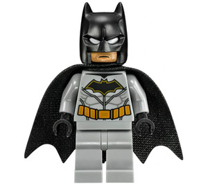 LEGO Batman mit Grau Anzug und Gold Gürtel mit Serious / Angry Expression  Minifigur