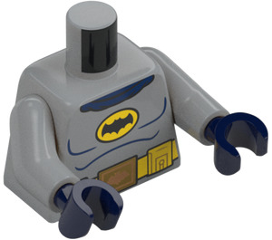 LEGO Batman met Grijs Pak en Geel Riem met Dark Blauw Boots en Rubber Cape Minifiguur Torso (973)