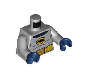 LEGO Batman med Grå Drakt og Gul Belte med Dark Blå Boots og Spongy Kappe Minifigur Overkropp (973 / 76382)