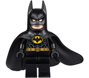 LEGO Batman jossa Yksi Piece Cowl ja Viitta jossa Complex Lepakko logo  Minihahmo