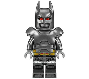 LEGO Batman med Pearl Dark Grå Drakt og Rustning med Røde øyne Minifigur