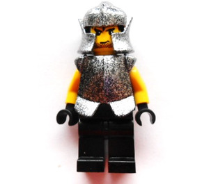 LEGO Battle at the Pass Evil Knight with Speckle Black-Silver Breastplate and Helmet Minifigure