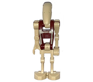 LEGO Battle Droid with Red Torso and One Straight Arm Minifigure with Solid Insignia