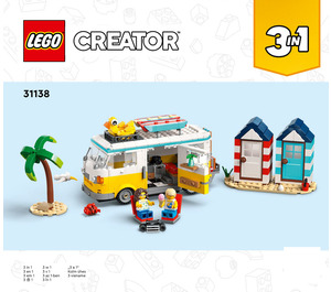 LEGO Beach Camper Van Set 31138 Instructions