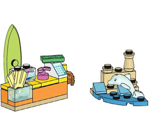 LEGO Beach Shop and Dolphin 562304