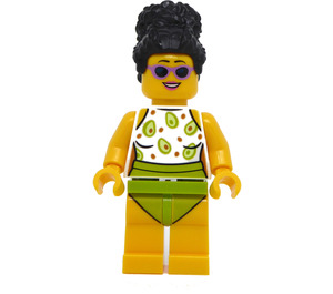 LEGO Strand Tourist im Limette Badeanzug Minifigur