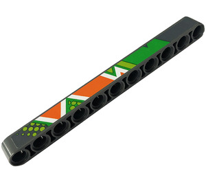 LEGO Beam 11 with Dots, Stripes (Left) Sticker (32525)