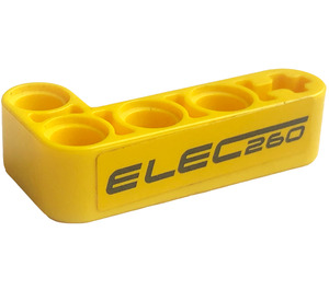 LEGO Balk 2 x 4 Krom 90 graden, 2 en 4 Gaten met 'ELEC260' (Links) Sticker (32140)