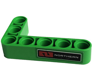 LEGO Beam 3 x 5 Bent 90 degrees, 3 and 5 Holes with 'NORTHERN' Sticker (32526)