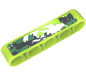 LEGO Beam 5 with Camouflage Pattern 2 Sticker (32316)