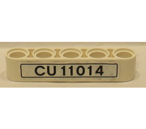 LEGO Beam 5 with 'CU 11014' Sticker (32316)