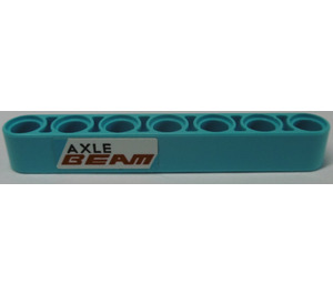LEGO Beam 7 with 'AXLE BEAM' Sticker (32524)