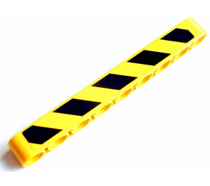 LEGO Beam 9 with Black and Yellow Danger Stripes Right Sticker (40490)