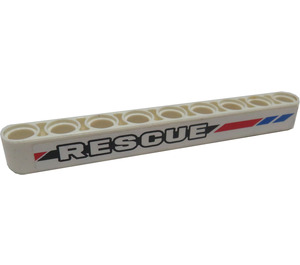 LEGO Beam 9 with 'RESCUE' (Left) Sticker (40490)