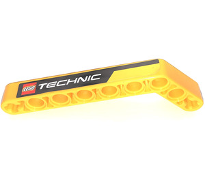 LEGO Beam Bent 53 Degrees, 3 and 7 Holes with Lego Technic (Right) Sticker (32271)