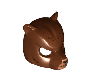 LEGO Bear Mask with Dark Brown Fur (19600)