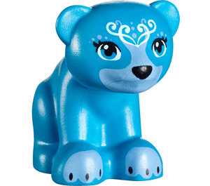 LEGO Bear (Sitting) with White Swirl Pattern and Blue Eyes (31775)