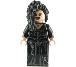 LEGO Bellatrix Lestrange med Sort Kjole og Lang Sort Hår Minifigur