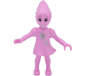 LEGO Belville Bright Pink Fairy met Zilver Stars minifiguur