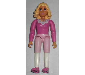 LEGO Belville Female Dark Pink oben mit Lange Sleeves - Queen Rose Minifigur