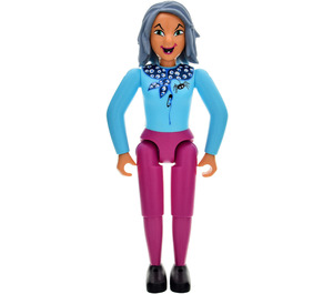 LEGO Belville Female met Sky Blauw Top minifiguur