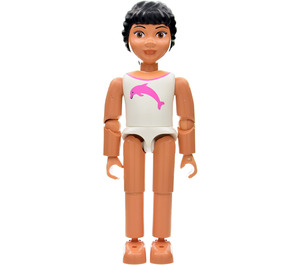 LEGO Belville Girl with Dolphin Swimsuit Minifigure