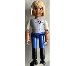 LEGO Belville Girl with Light Violet Top with Horseshoe Minifigure