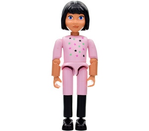 LEGO Belville Girl with Pink Shirt with Stars Minifigure