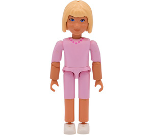 LEGO Belville Girl with Pink Shorts, Pink Top & Necklace Decoration Minifigure