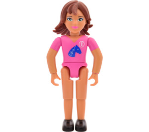 LEGO Belville Paard Rider Girl met Pink Shirt minifiguur