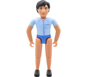 LEGO Belville male met Blauw shirt en Blauw shorts minifiguur