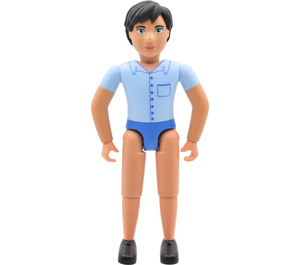 LEGO Belville male with blue shirt and blue shorts Minifigure