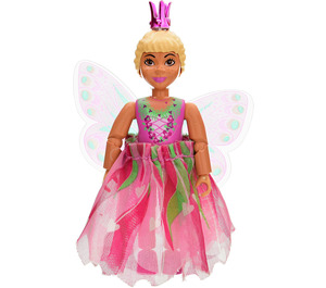 LEGO Belville Princess Vanilla with pink skirt, wings and chrome pink crown