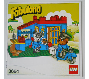 LEGO Bertie Bulldog (Polizei Chief) und Constable Bulldog 3664 Instructions