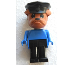 LEGO Bertie Bulldog med Politi Hat Fabuland Figur