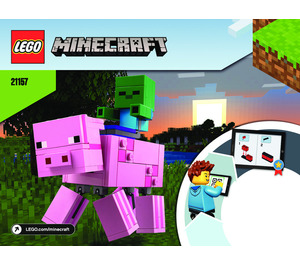 LEGO BigFig Pig met Baby Zombie 21157 Instructions