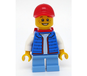 LEGO Billy - Blauw Vest en Rood Rugzak minifiguur