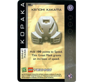 LEGO Bionicle Quest for the Masks Card 052 - Kanohi Kakama