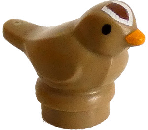 LEGO Bird with Yellow Beak, White and Brown Feather on Head (41835 / 108156)