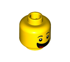 LEGO Birthday Cake Guy Minifigure Head (Recessed Solid Stud) (3626 / 38219)