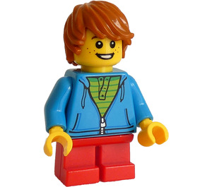 LEGO Birthday Kid with Speckles and Orange Hair Minifigure