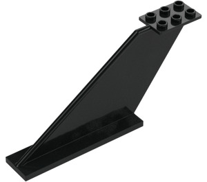 LEGO Black Aircraft Tail 12 x 2 x 5 (18988 / 87614)